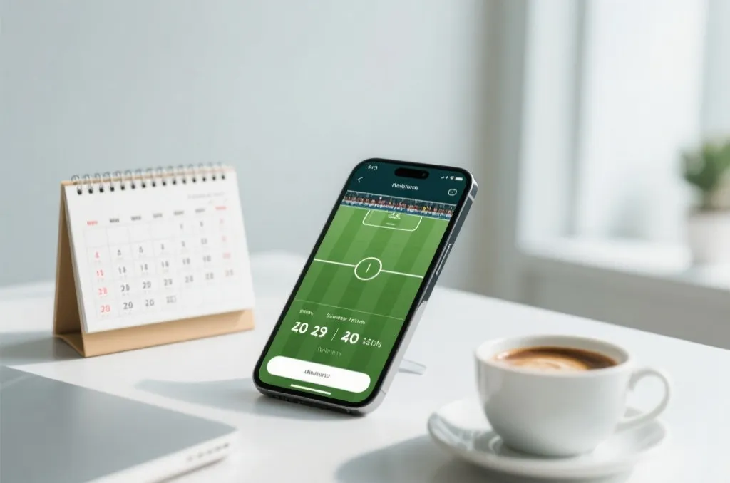 球迷在不同时区规划世界杯观赛日程的桌面场景